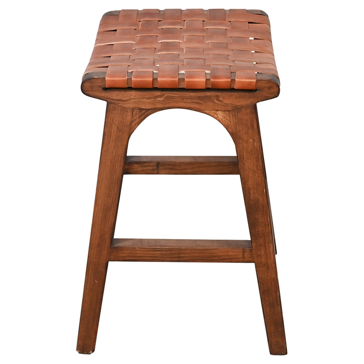 Tupelo Braided Leather Barstool