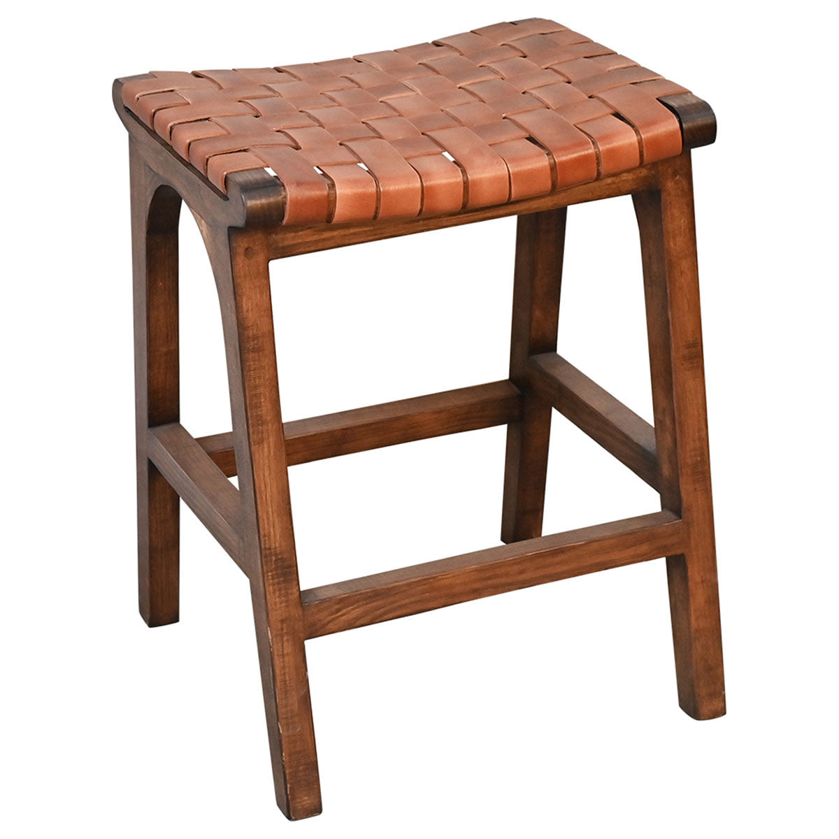 Tupelo Braided Leather Barstool