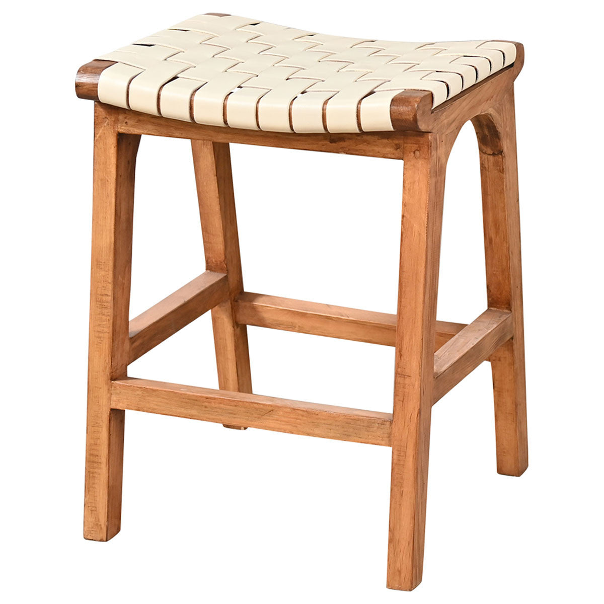 Tupelo Braided Leather Barstool