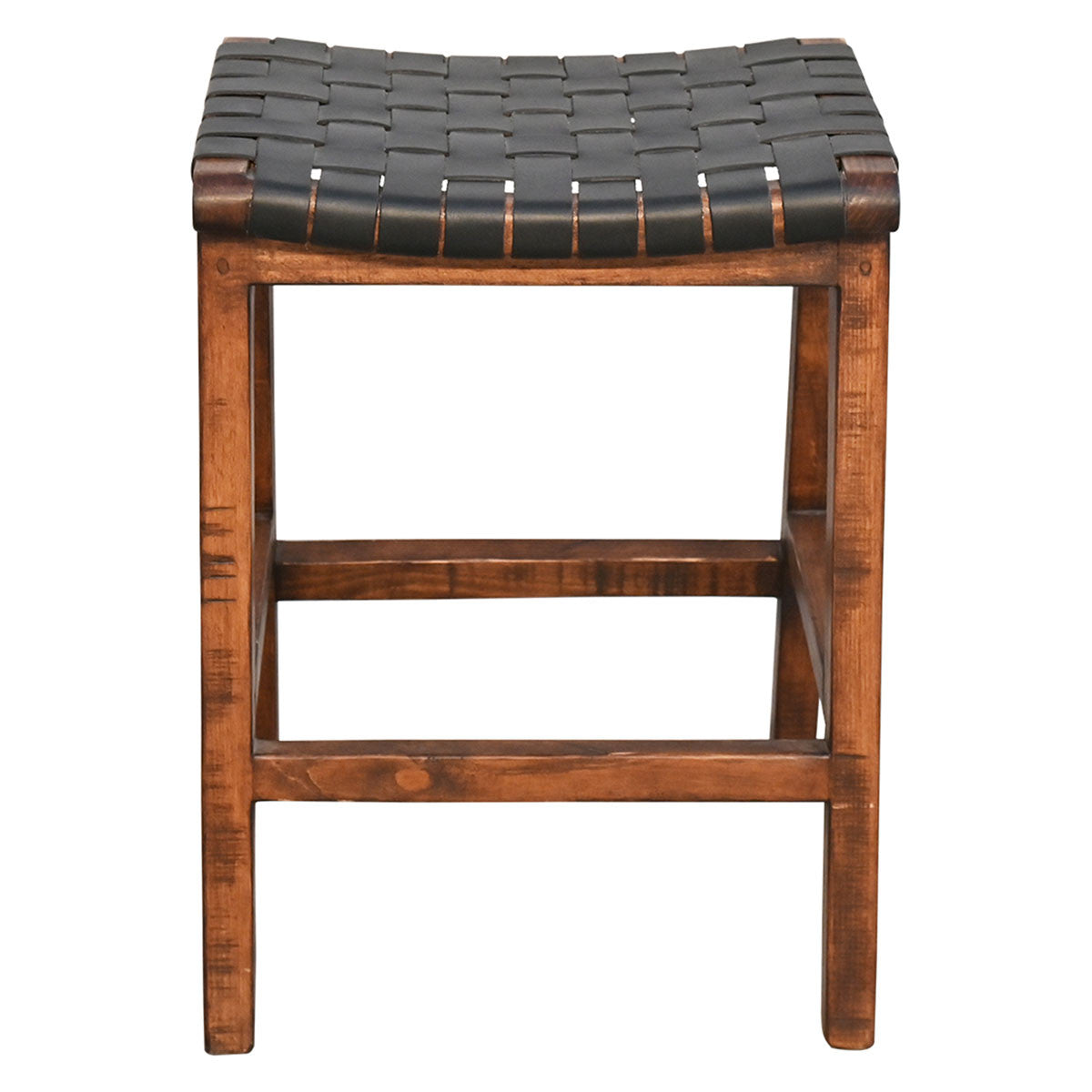 Tupelo Braided Leather Barstool