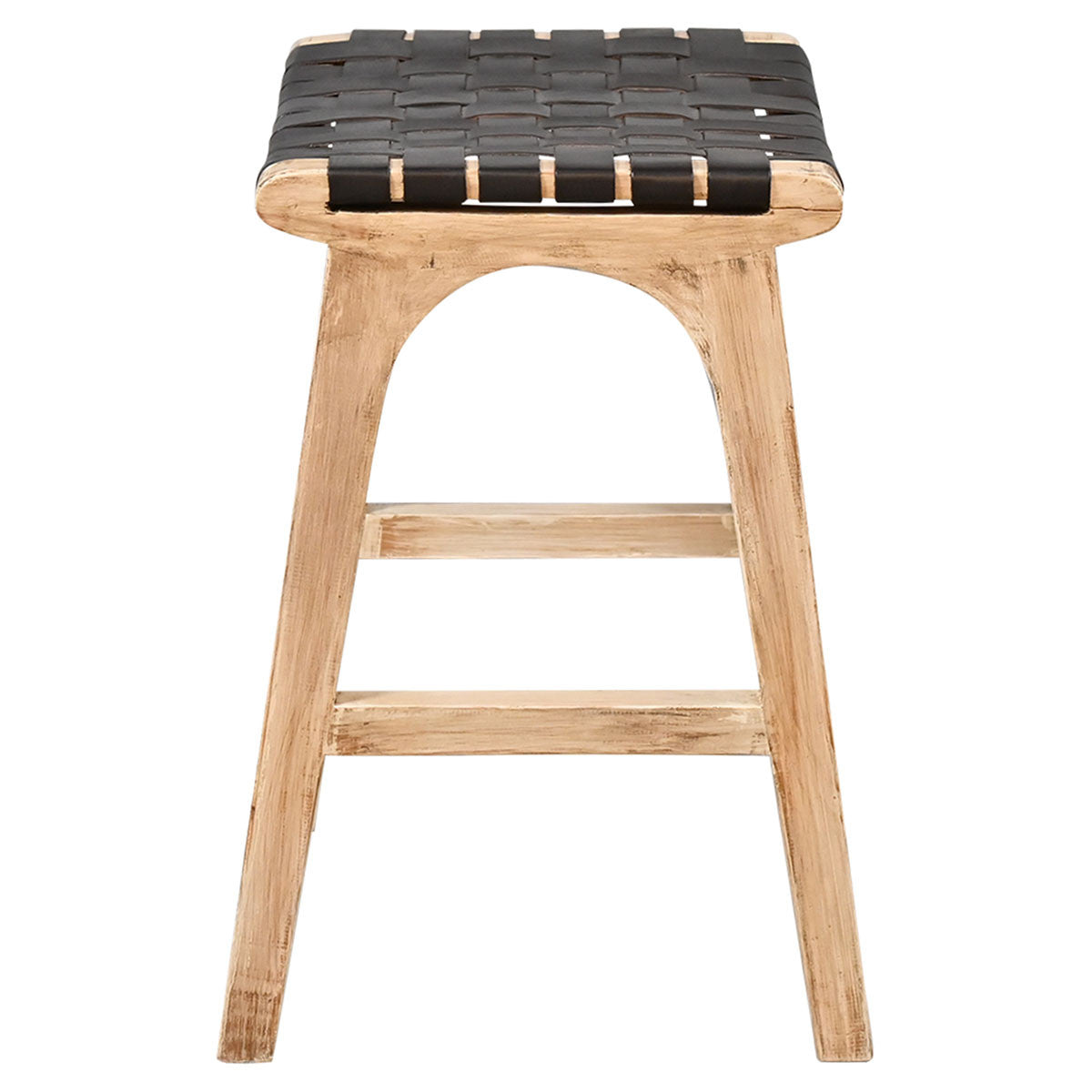 Tupelo Braided Leather Barstool