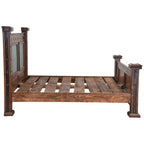 Turquoise Patina Copper Bed - Queen