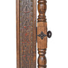Annabelle Wood Mirror with Tooled Leather Detail