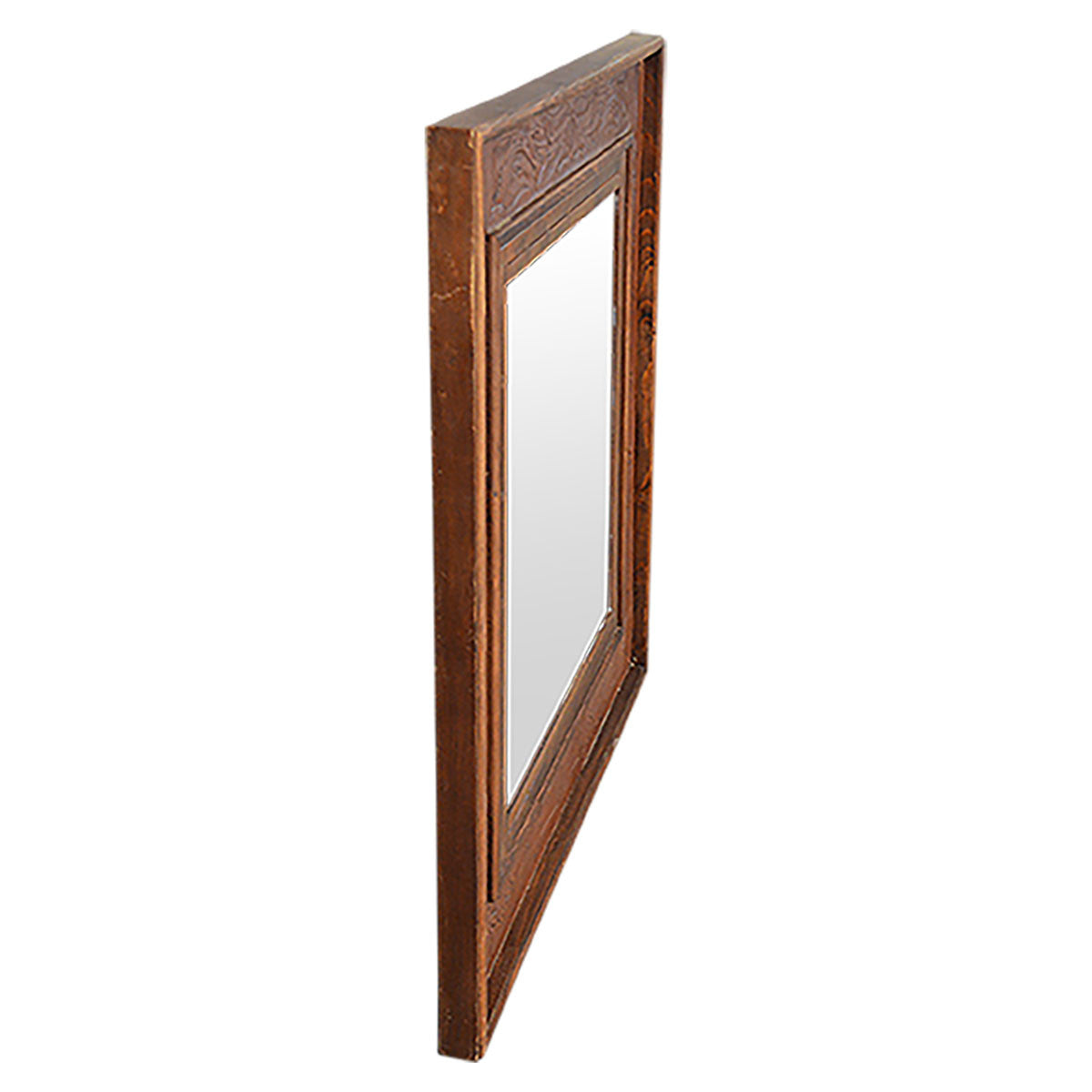 Frisco Tooled Leather Framed Mirror