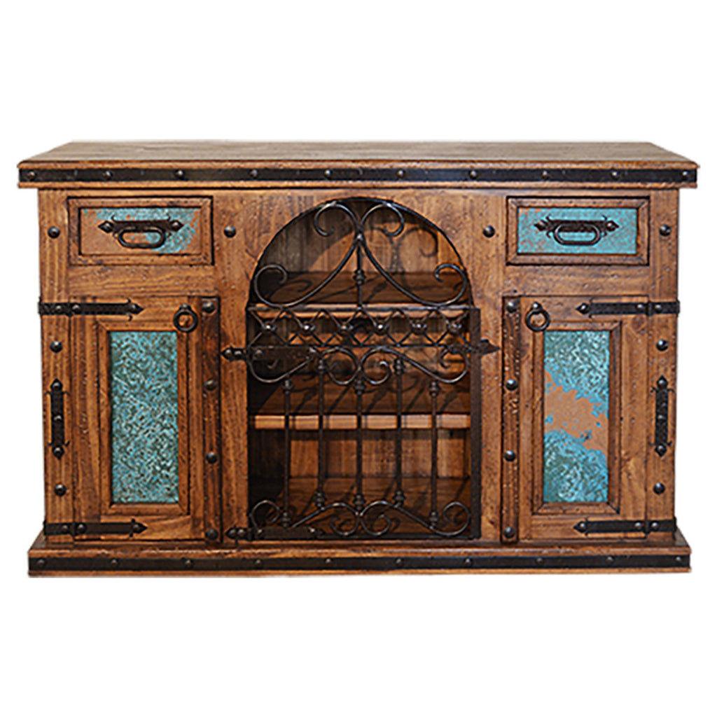 Carson City Copper-Top Buffet & Wine Cabinet