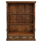 Lake House Wood Bookshelves with Copper Detail