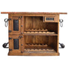 Leather & Steel Bar with Natural Stone Top