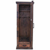 Scouter Wood Storage Cabinet with Tooled Leather Detail