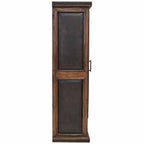 Scouter Wood Storage Cabinet with Tooled Leather Detail