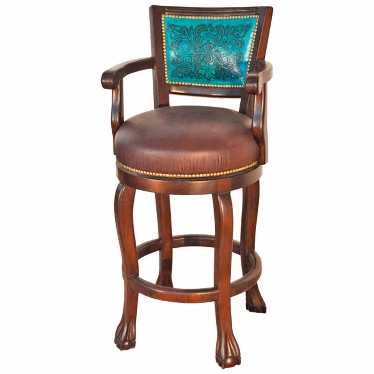 Canyon City Leather Barstool