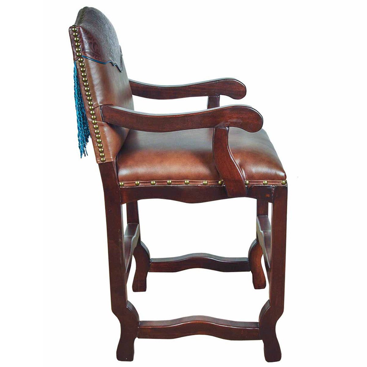 Canyon City Leather Barstool