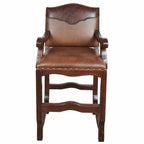 Canyon City Leather Barstool