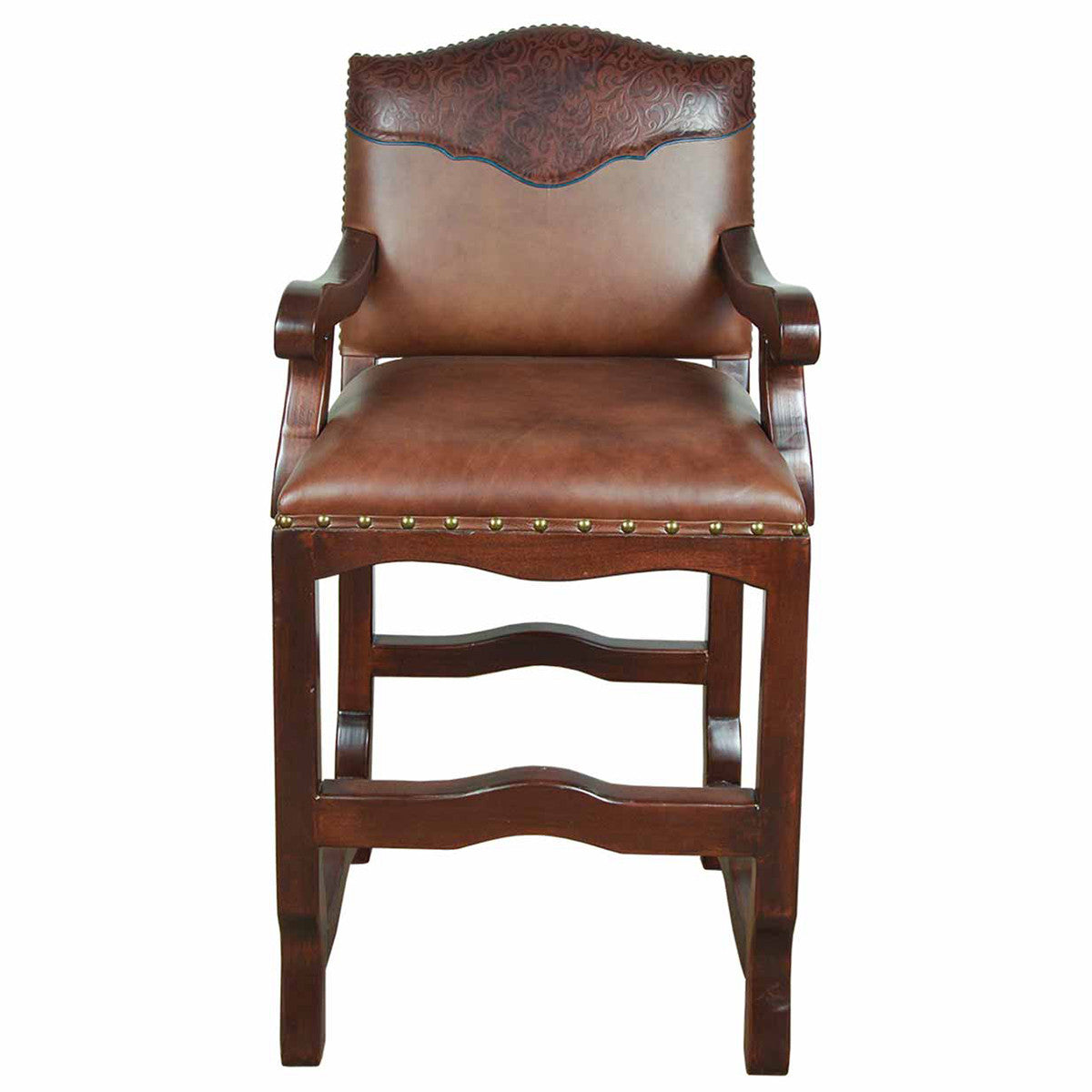 Canyon City Leather Barstool