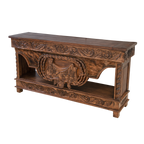 Cowhide Saddlehorn Console