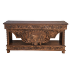 Cowhide Saddlehorn Console