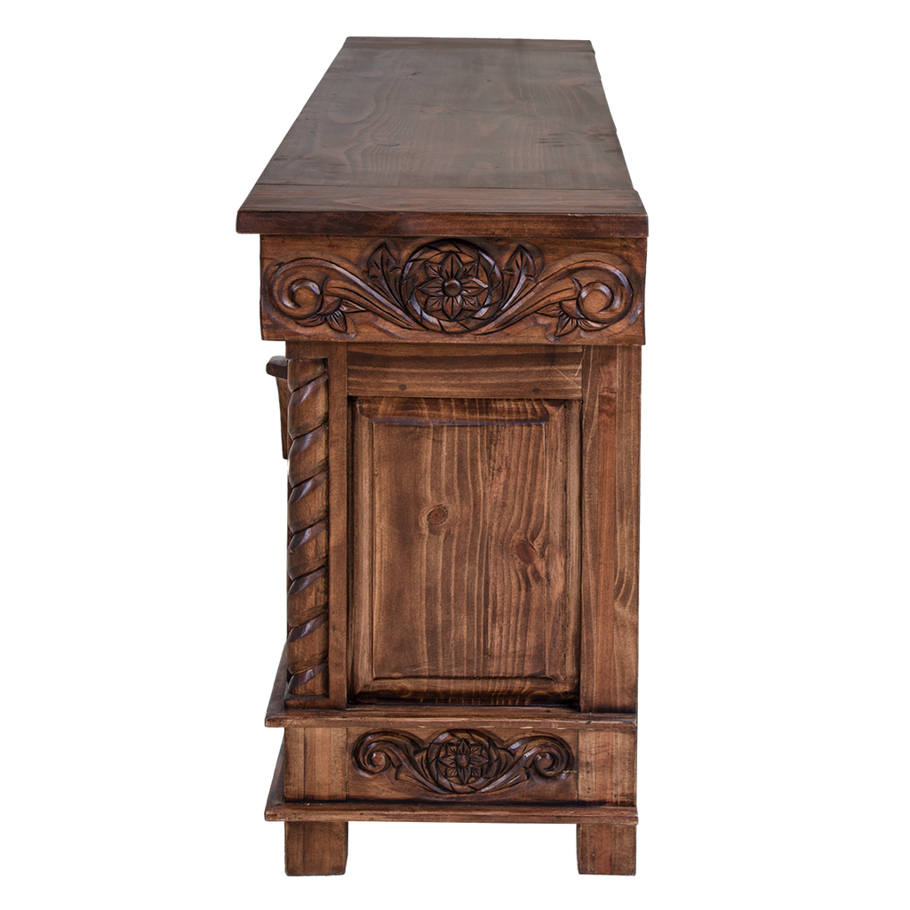 Cowhide Saddlehorn Console