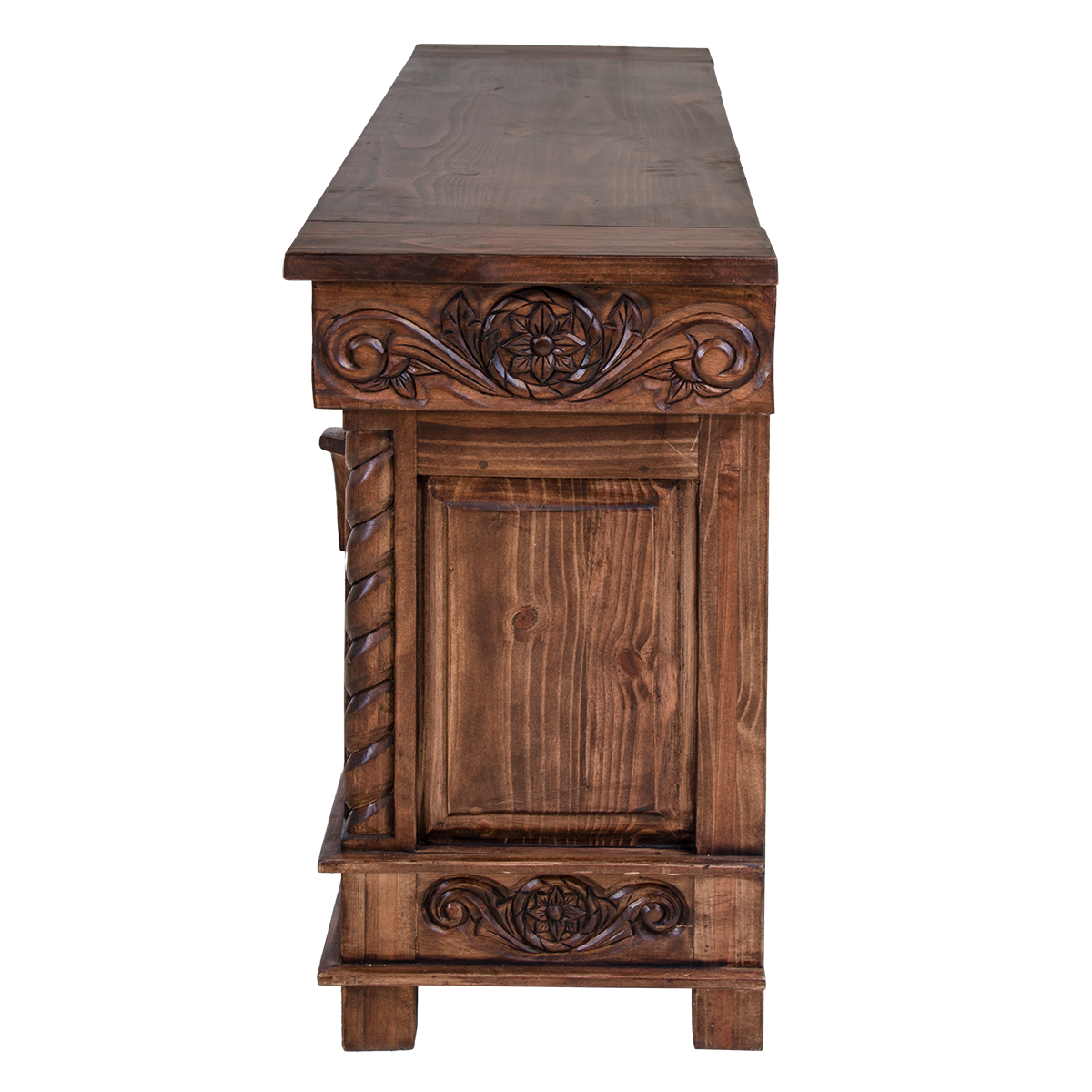Cowhide Saddlehorn Console