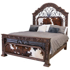 Cattle Baron Iron & Cowhide Bed - Queen