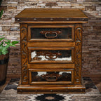 Brindle Leather Nightstand