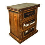 Brindle Leather Nightstand