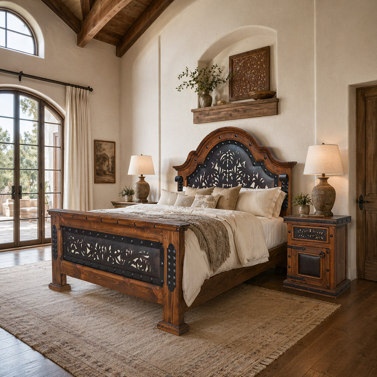 North Fork Tooled Leather Bed - King