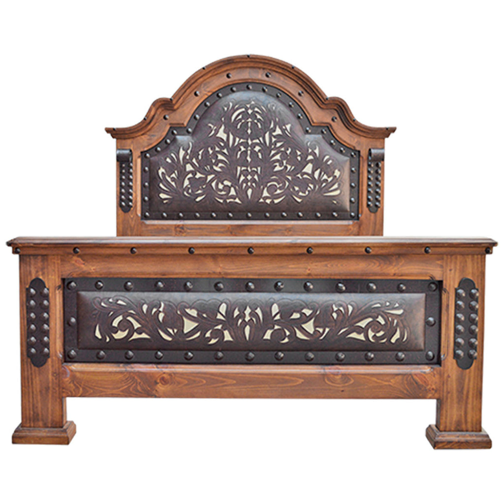 North Fork Tooled Leather Bed - King