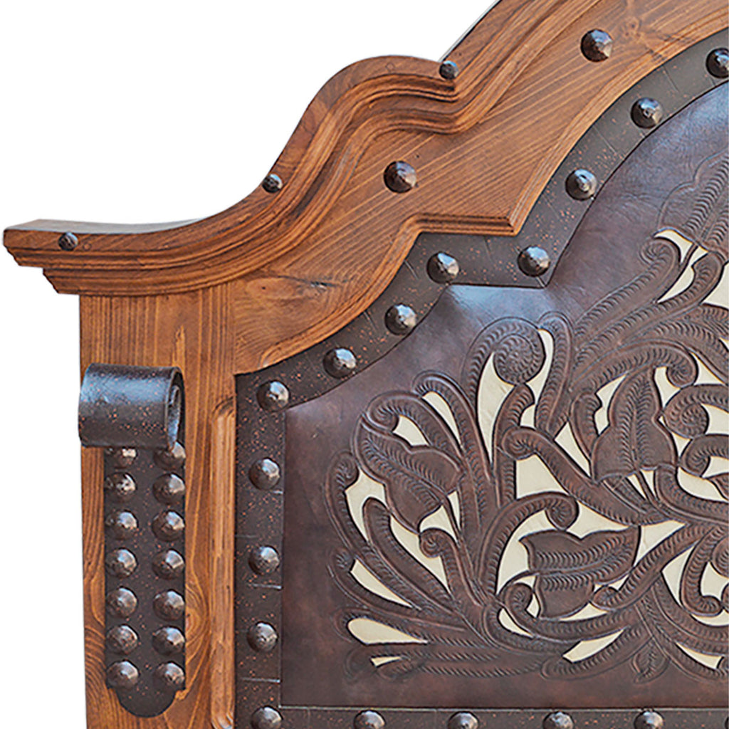 North Fork Tooled Leather Bed - Queen