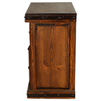 North Fork Tooled Leather Nightstand - Opens Right