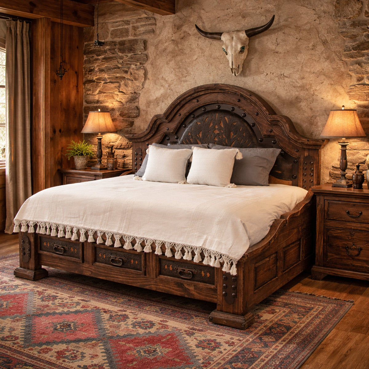 Palo Alto Tooled Leather Daybed