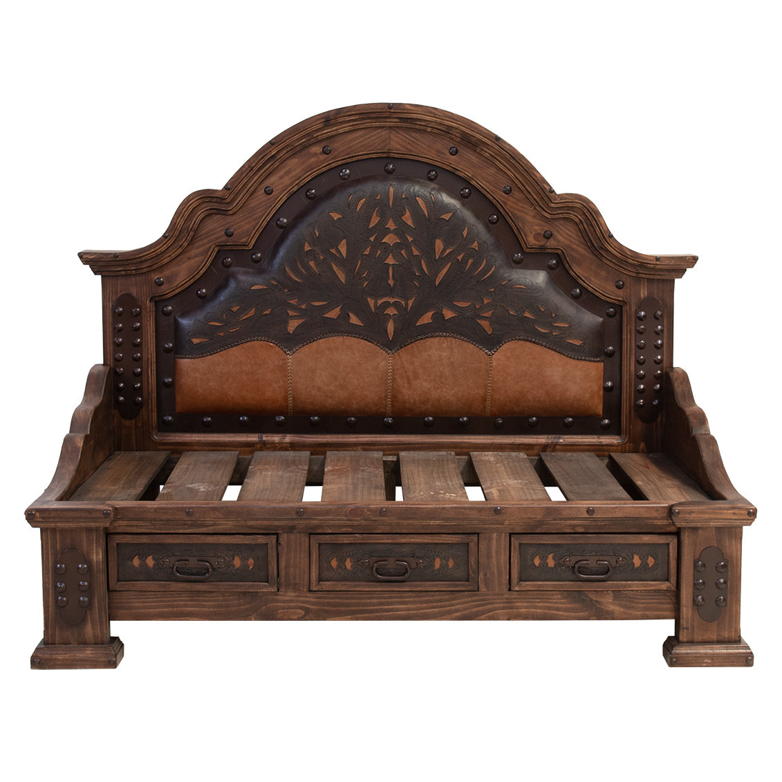 Palo Alto Tooled Leather Daybed