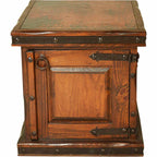 Daybreak Wood End Table with Iron Detail