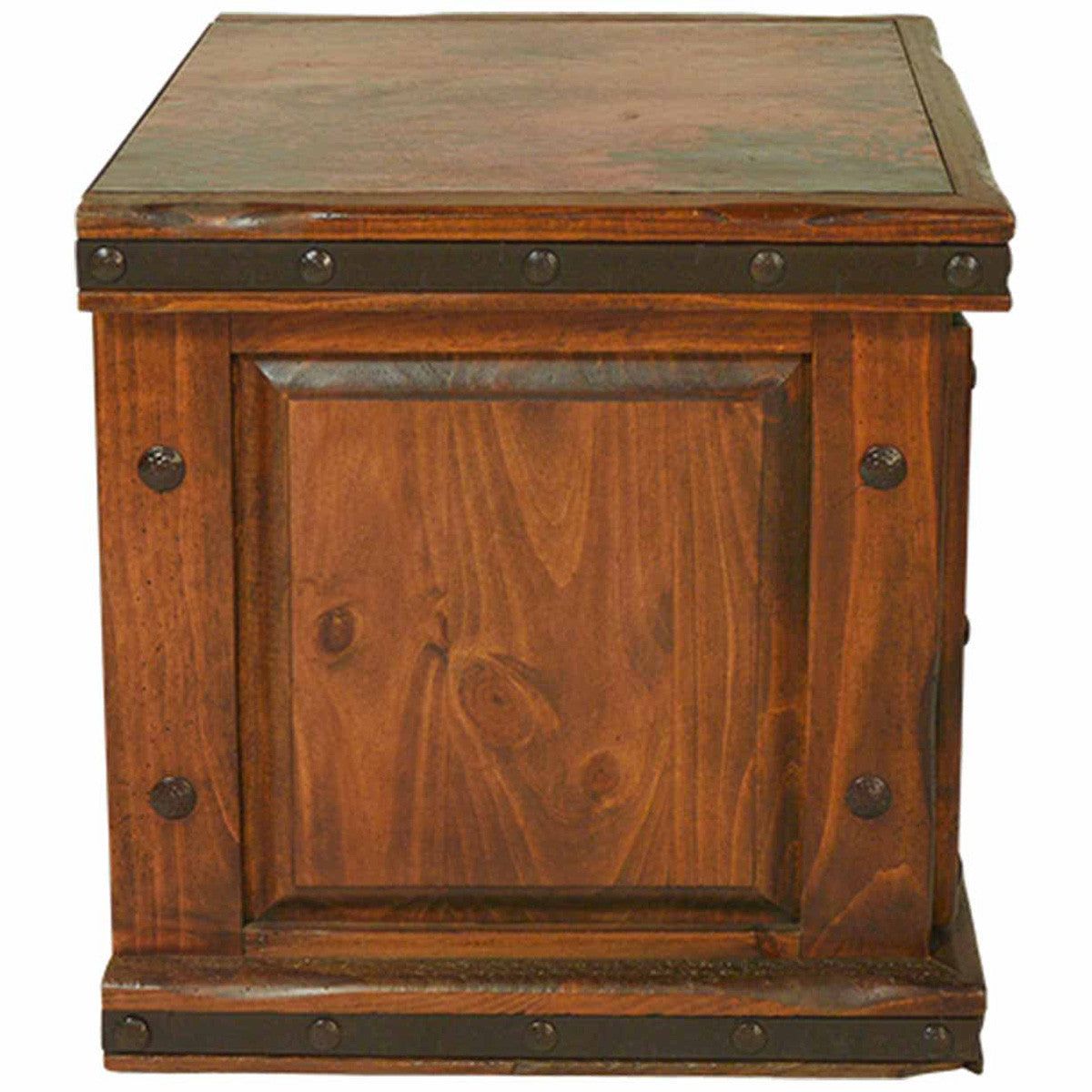 Daybreak Wood End Table with Iron Detail