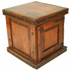 Daybreak Wood End Table with Iron Detail