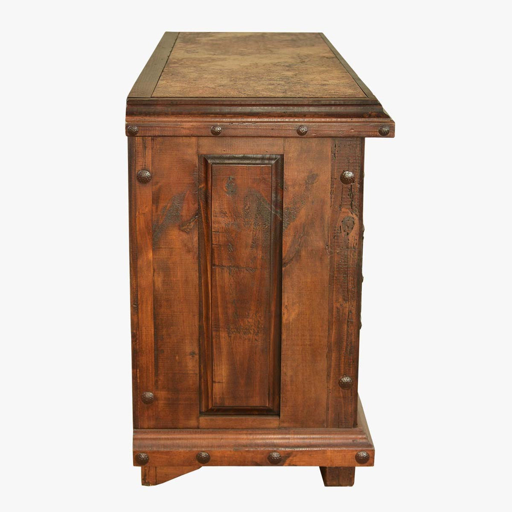 Canyon Carved Marble Top Buffet