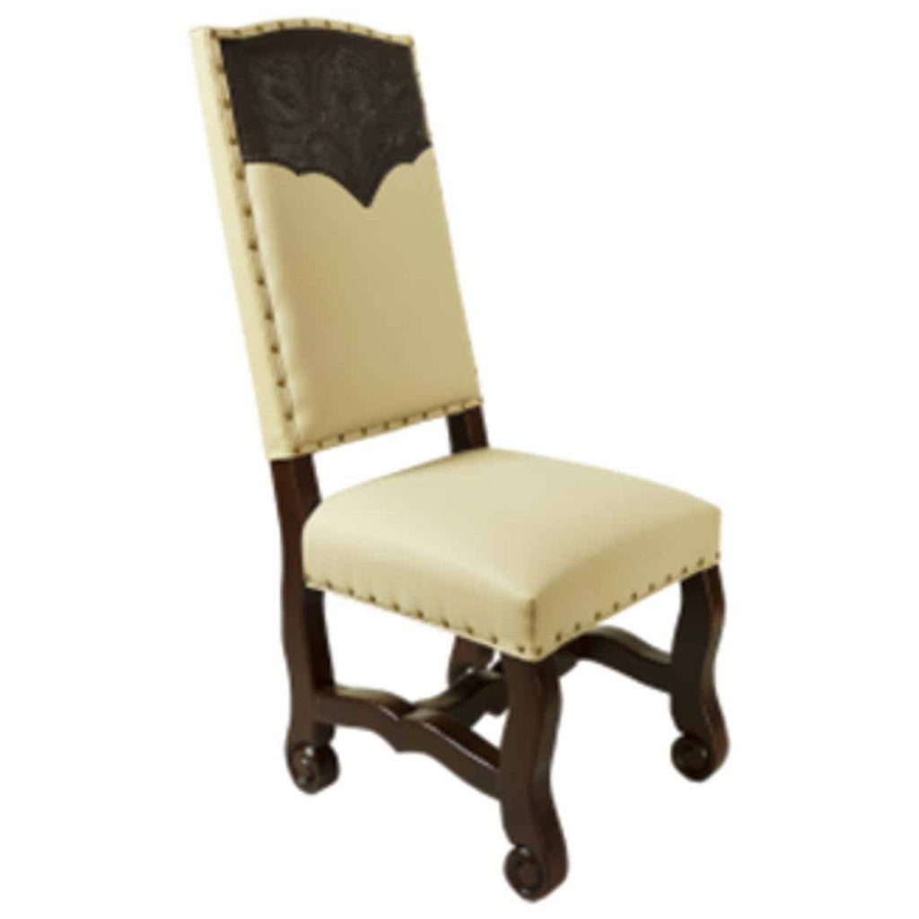 Abilene Leather Dining Chair with Chiseled Back