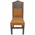 Shepherd Dining Chair with Tooled Leather Panel
