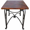Del City Iron Dining Table with Copper Top