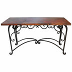Del City Iron Dining Table with Copper Top