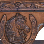 Spirit Lift-Top Console with Hand Carved Horse Detail