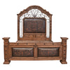 Monterrey Tooled Leather & Scrollwork Bed - King