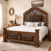 Monterrey Tooled Leather & Scrollwork Bed - Queen