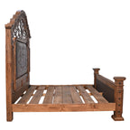 Monterrey Tooled Leather & Scrollwork Bed - Queen