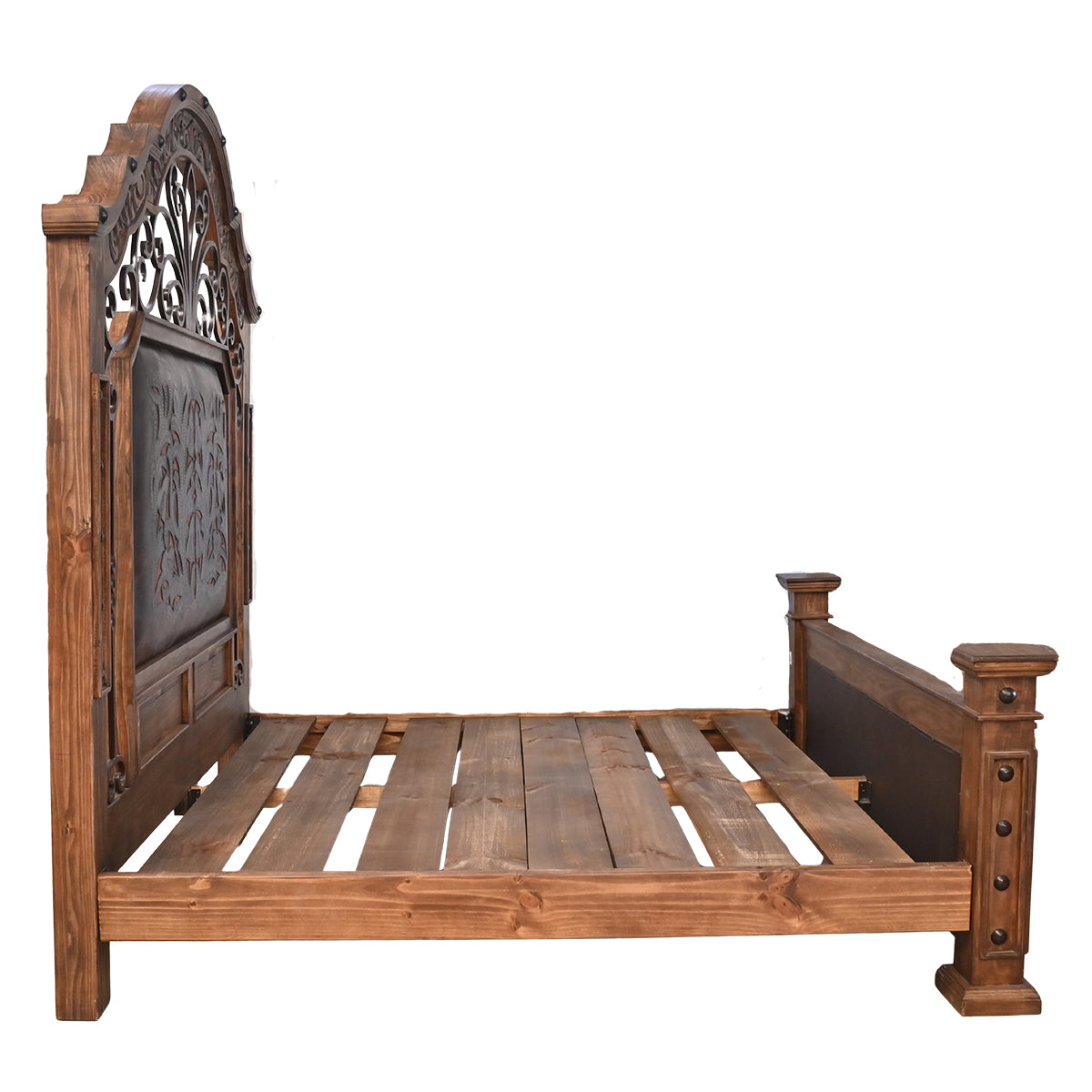 Monterrey Tooled Leather & Scrollwork Beds