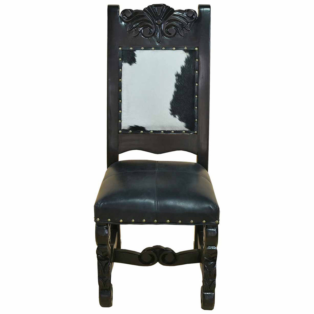 Del Rio Cowhide & Leather Upholstered Dining Chair