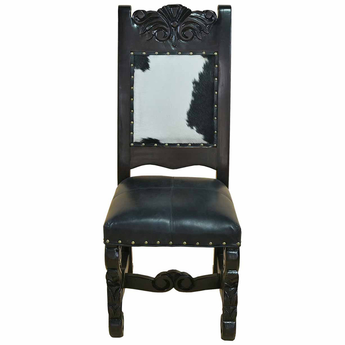 Del Rio Cowhide & Leather Upholstered Dining Chair