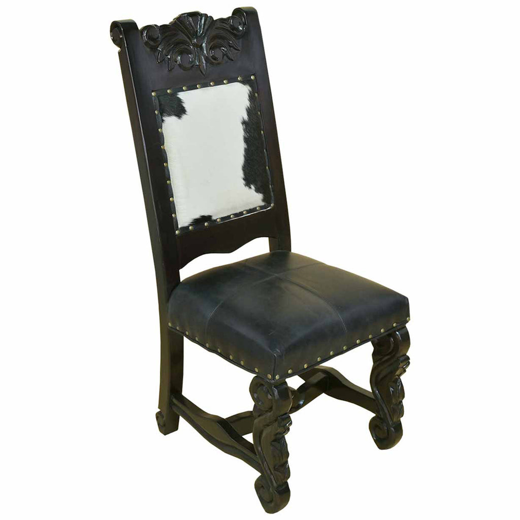 Del Rio Cowhide & Leather Upholstered Dining Chair