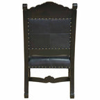 Del Rio Cowhide & Leather Upholstered Dining Chair with Arms