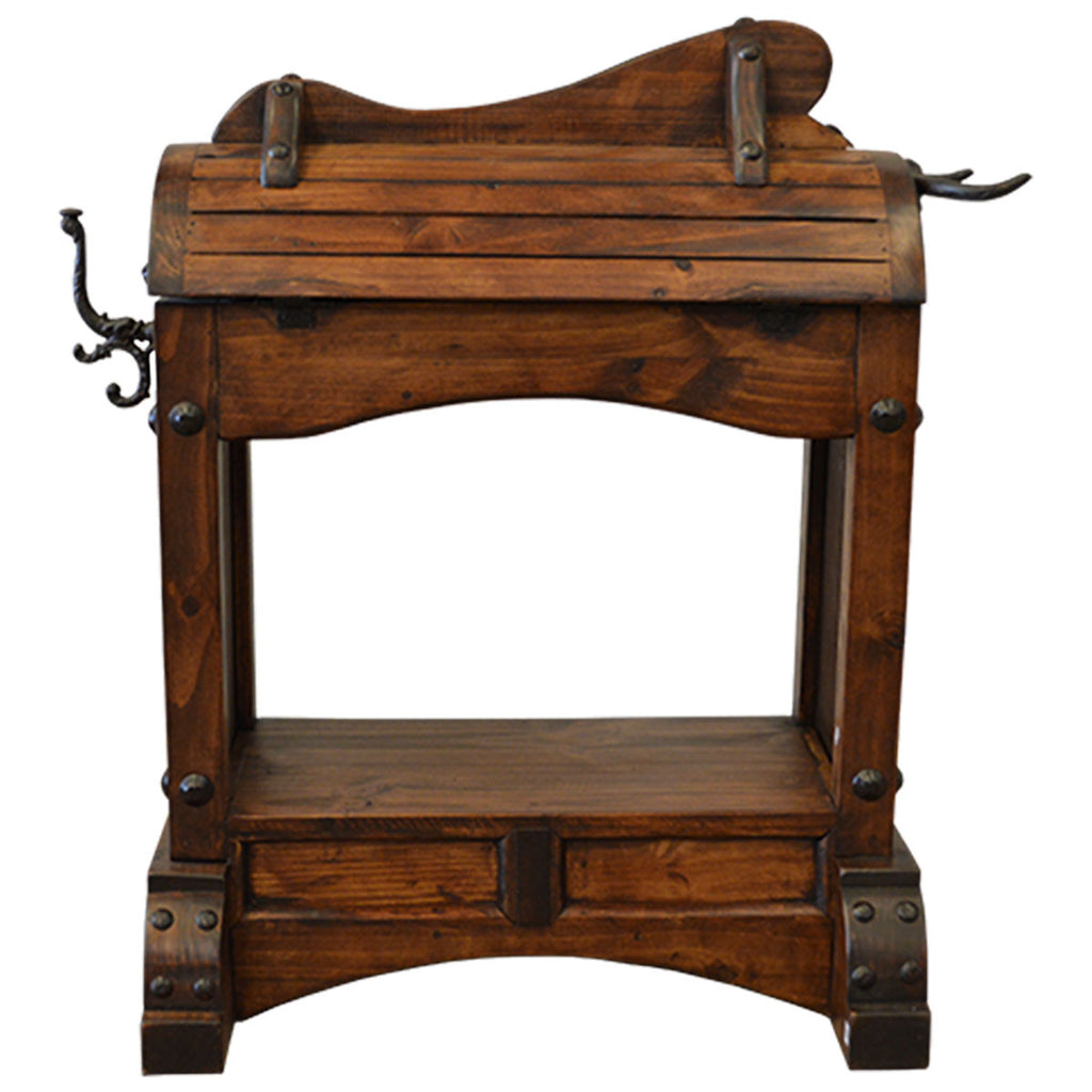 Natchez Wood & Copper Saddle Stand - Copper Finish