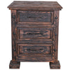 Leather Tooled Panel Nightstand