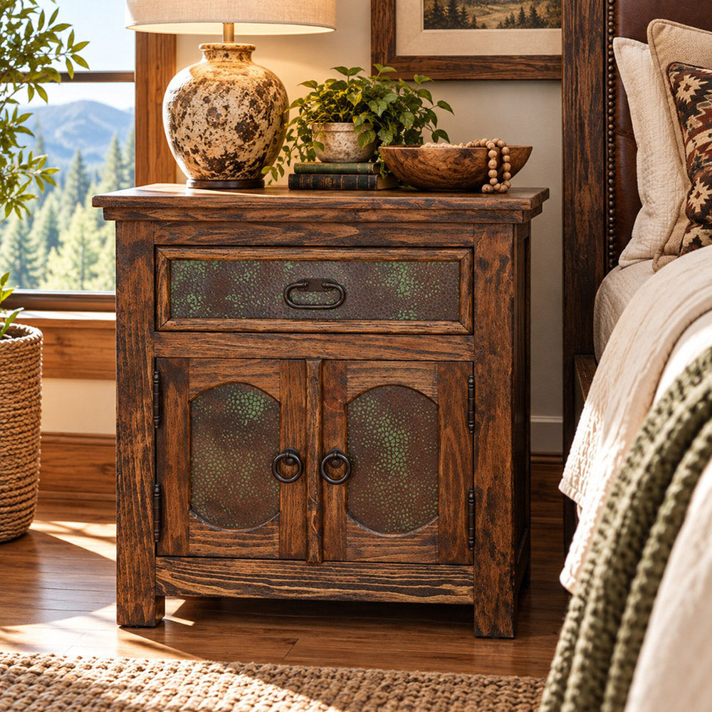 Capitel Copper Two-Door Nightstand